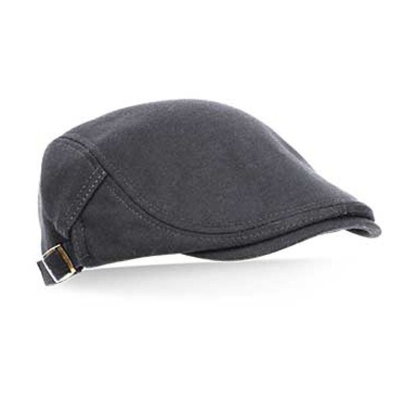 Hat Mens Flat Cap Charcoal