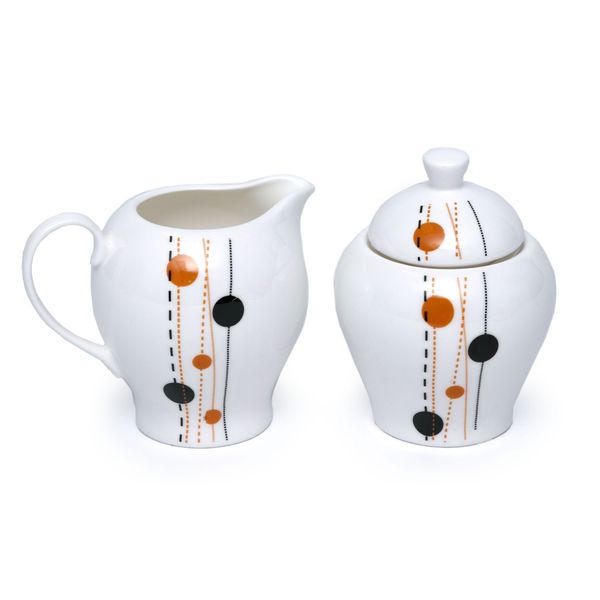 Dot & Line Sugar and Creamer Set