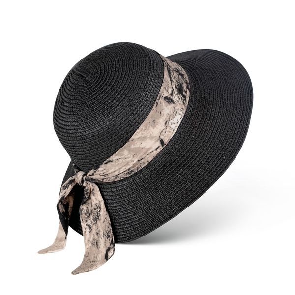 Hat Knot Band Trim Cloche Black