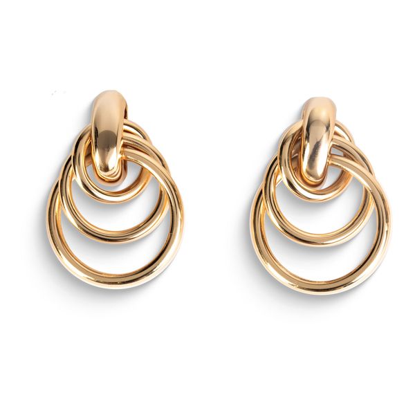 Earrings Hoop Layered Gold
