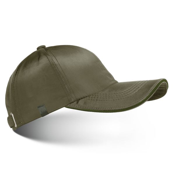 Hat Mens Cap With Peak Trim Olive