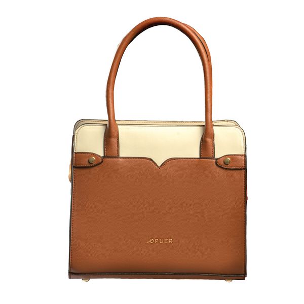 Handbag Kirsten Satchel Tan/Cream