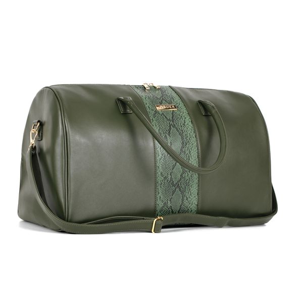 Handbag Sylvia Snake Print Weekender Green