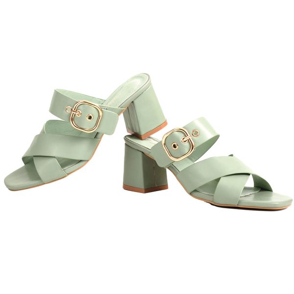 Shoes Alena Block Heel Sandal Mint Green Size 4