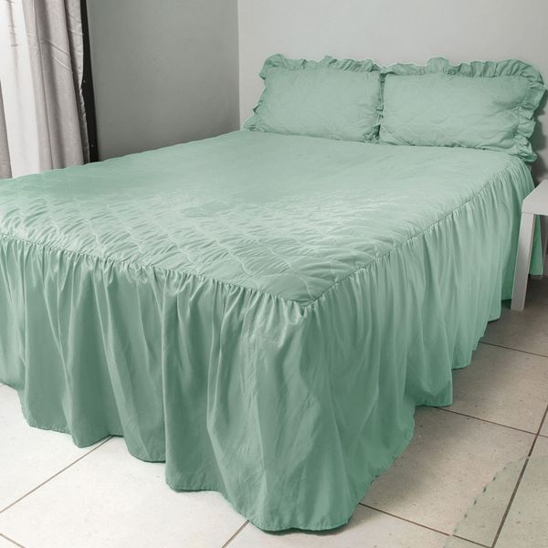 Bedspread Pastel Green Double Set