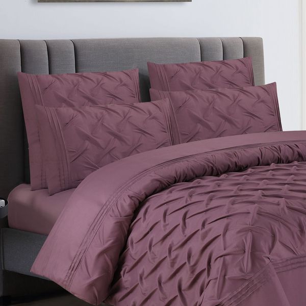Deluxe Pink Pintuck Pillowcases 2pc