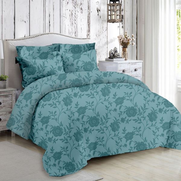 Roselle Teal Conti Pillowcases 2pc