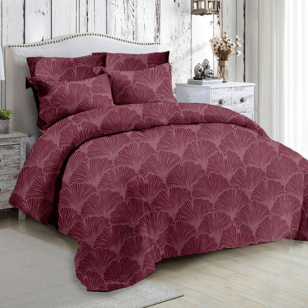 Cedar Maroon Double Duvet Set