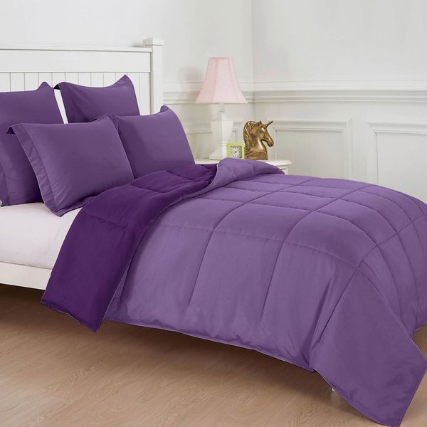 Dual Purple Continental Pillowcases 2pc