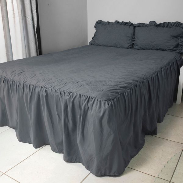 Bedspread Charcoal Double Set