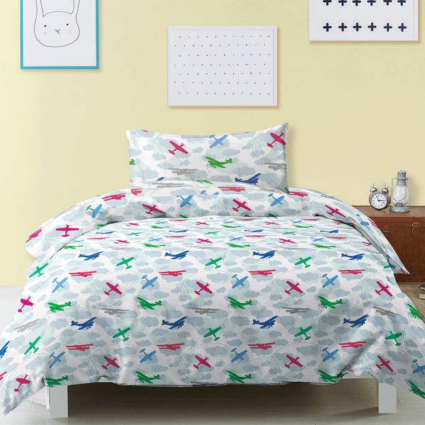 Childrens Aeroplane 3/4 Comforter Set