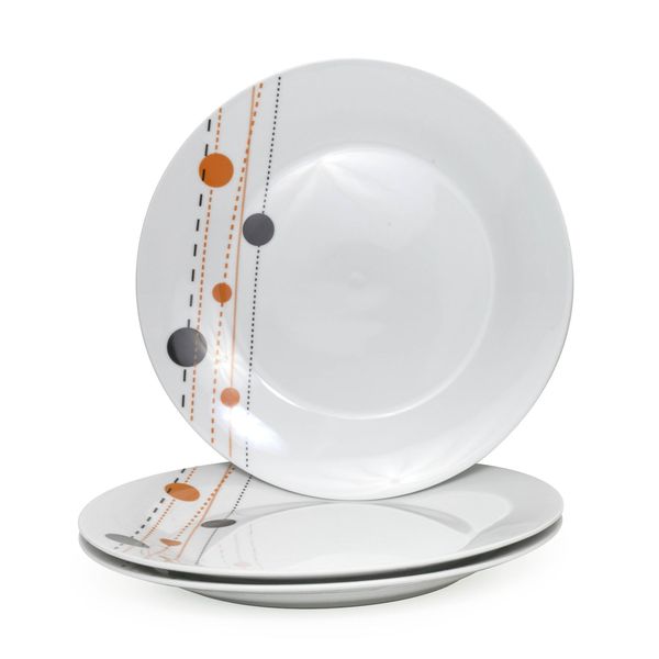 Dot & Line Dinner Plates 3pc