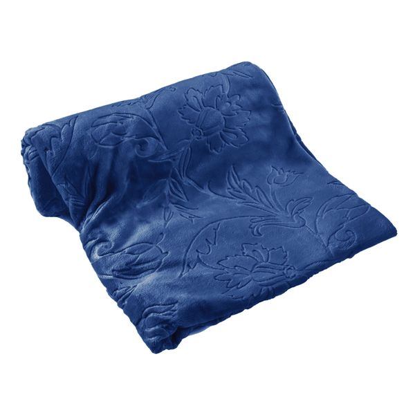 Embossed Meadow Blanket Navy