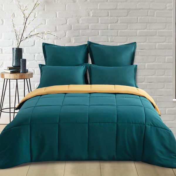 Olive & Mustard Double Comforter Set