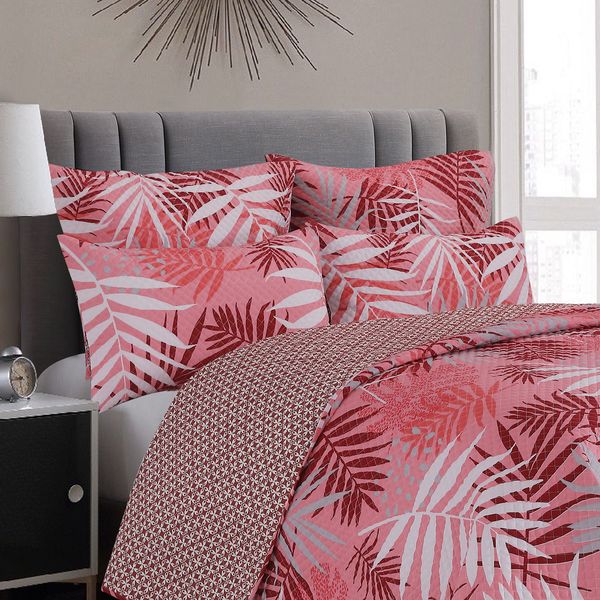 Pink Fern Conti Pillowcases 2pc