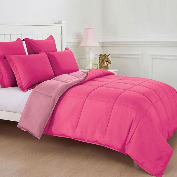 Dual Pink Super King Comforter Set