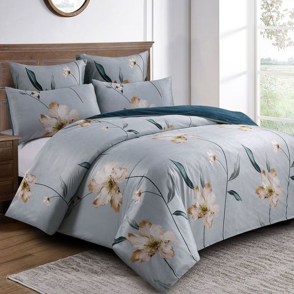 Velvet Gardenia Queen Duvet Set