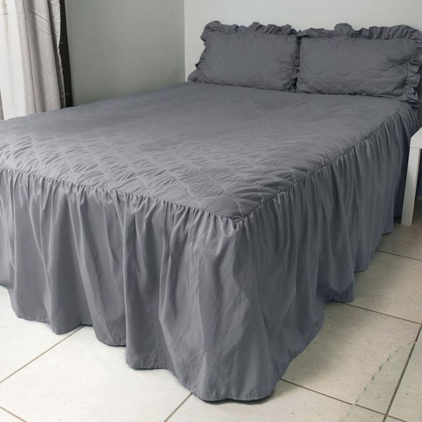 Bedspread Grey Double Set