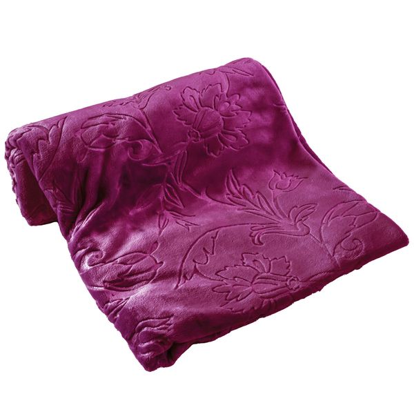 Embossed Meadow Blanket Purple
