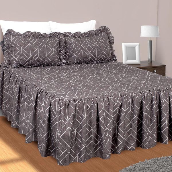 Fusion Grey Double Bedspread Set
