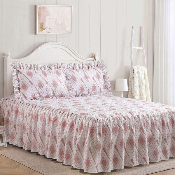 Vera Dusty Pink King Bedspread Set