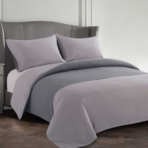 Dual Grey Double Duvet Set