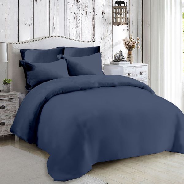 Navy Blue King Duvet Set