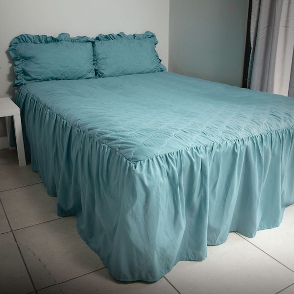 Bedspread Pale Blue Double set