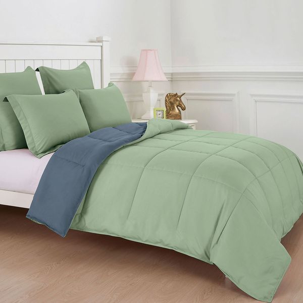 Dual Green Super King Comforter Set