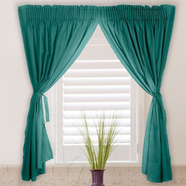 Cafe Short Curtain Dark Green