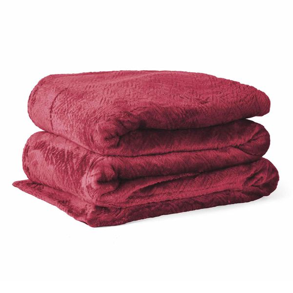 Embossed Prism Blanket Maroon