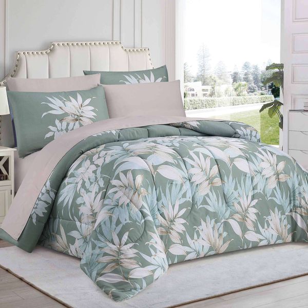 Lara Floral Queen Comforter Set 7pc