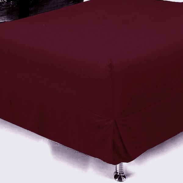 Maroon Double Box Pleat Nightfrill in One