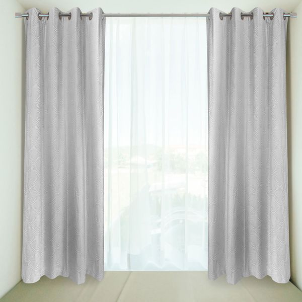 Curtain Royal Palm Silver Grey