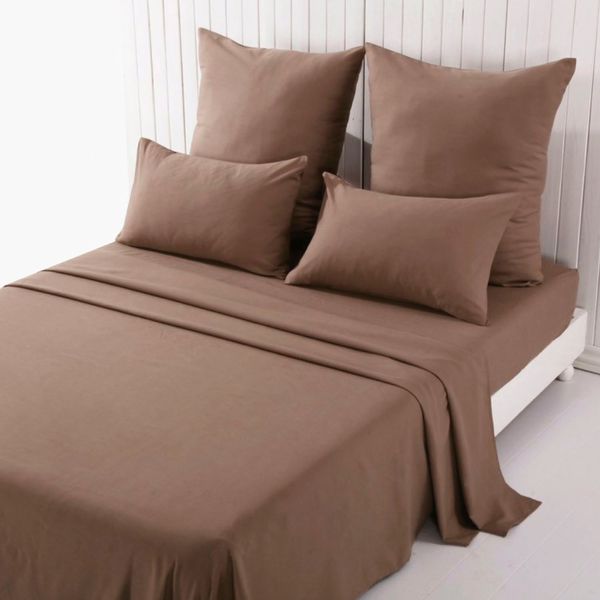 Dark Cream Continental Pillowcases 2pc