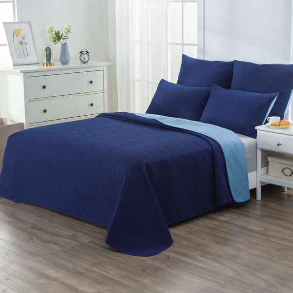 Dual Blue King Quilt set
