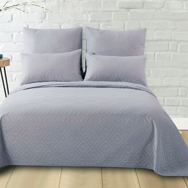 Quadro Grey King Quilt Set
