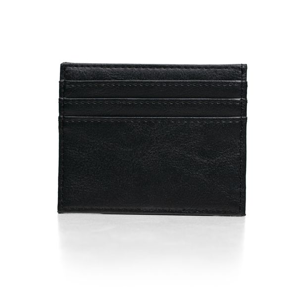 Mens Wallet Kelvin Croc and Plain Card Holder Black