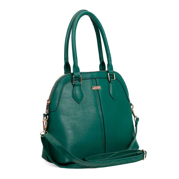 Handbag Maddy Middle Stitch Dome Satchel Green