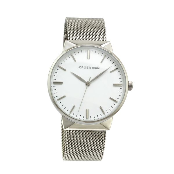 Watch Mens Matthew Mesh Strap Silver