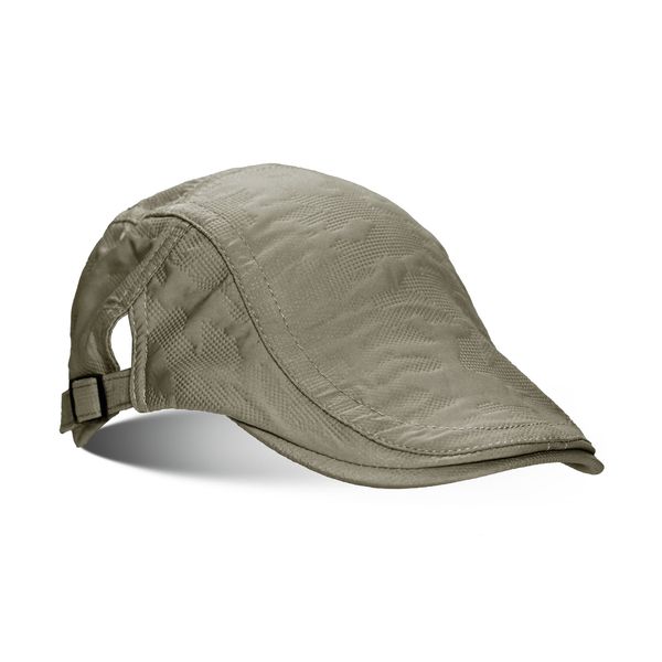 Hat Mens Textured Flat Cap Olive