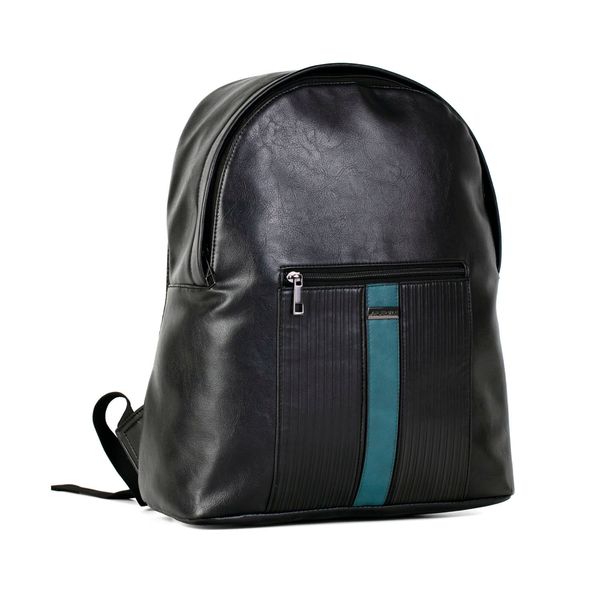 Mens Bag Tristan PU Backpack Black Teal