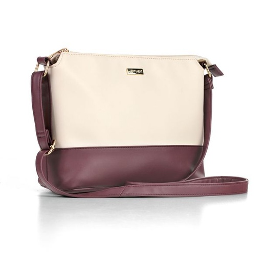 [12036] Handbag Ashley Two Tone Crossbody Cranberry