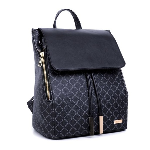 [7089] Handbag Puer Logo Backpack Black