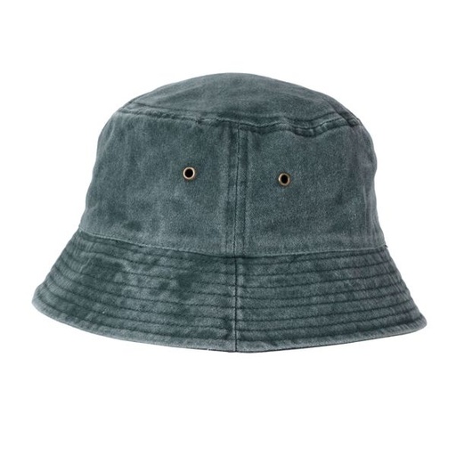 [9253] Hat Men's Washed Bucket Hat Bottle Green