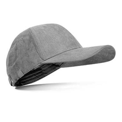 [16109] Hat Mens Faux Suede Cap Grey