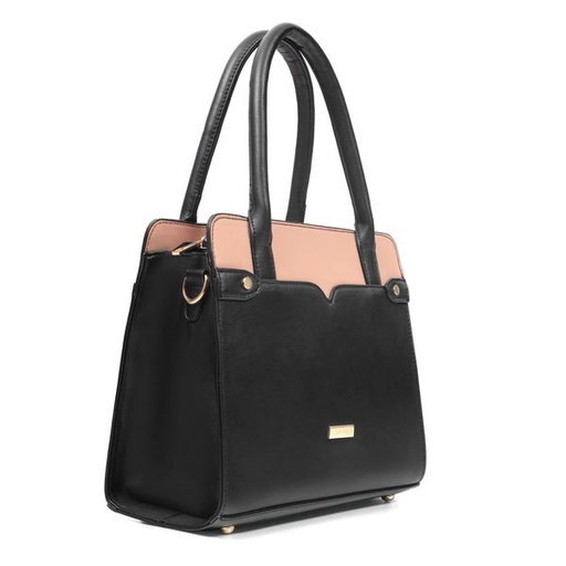 [9684] Handbag Kirsten Satchel Black Pink
