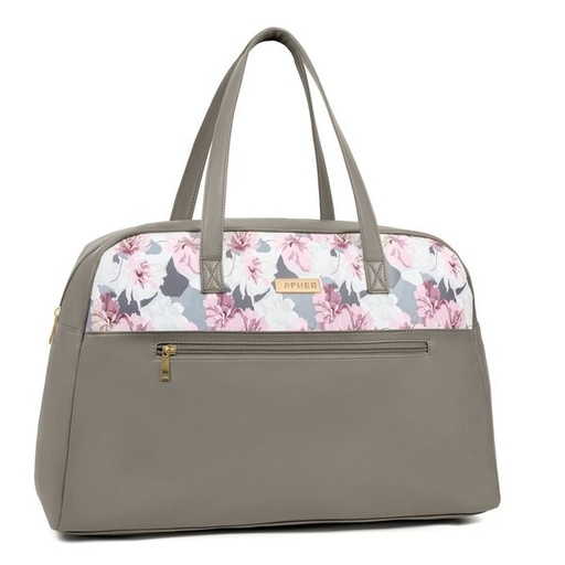 [9159] Handbag Heather Weekender Floral Grey
