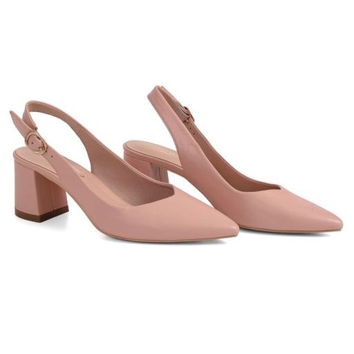 [8012] Shoes Monroe Sling-Back Block Heel Pink Size 4