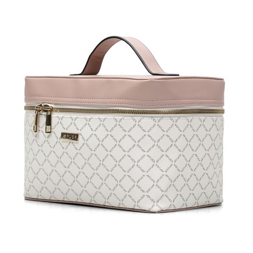 [10101] Vanity Bag Jane Puer Logo Cream Pink